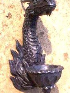 LARGE DRAGON WALL MOUNT CANDLE HOLDER