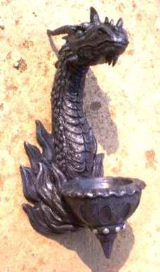 LARGE DRAGON WALL MOUNT CANDLE HOLDER